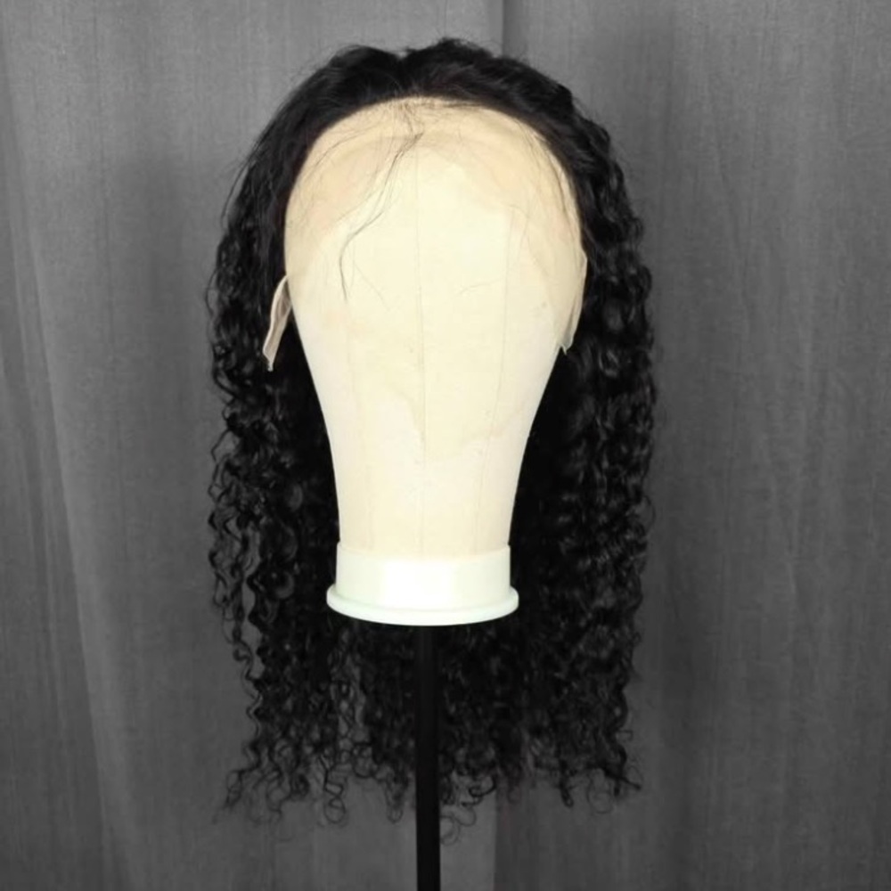 13x4 HD Lace Front Wig Water Wave Human Hair Natural Black 26 Inch